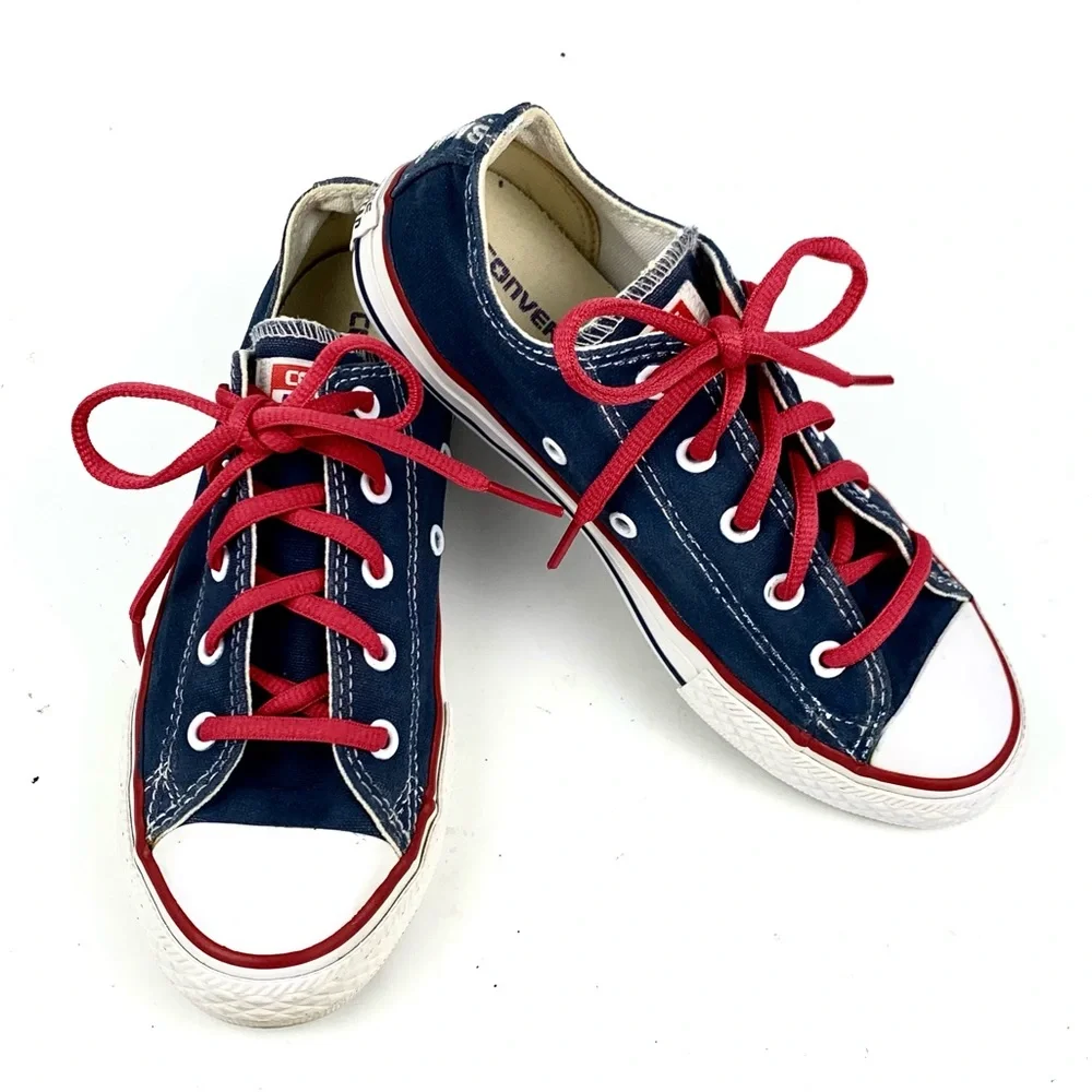 Converse All Star Kids Navy Low Top Sneakers Size 2